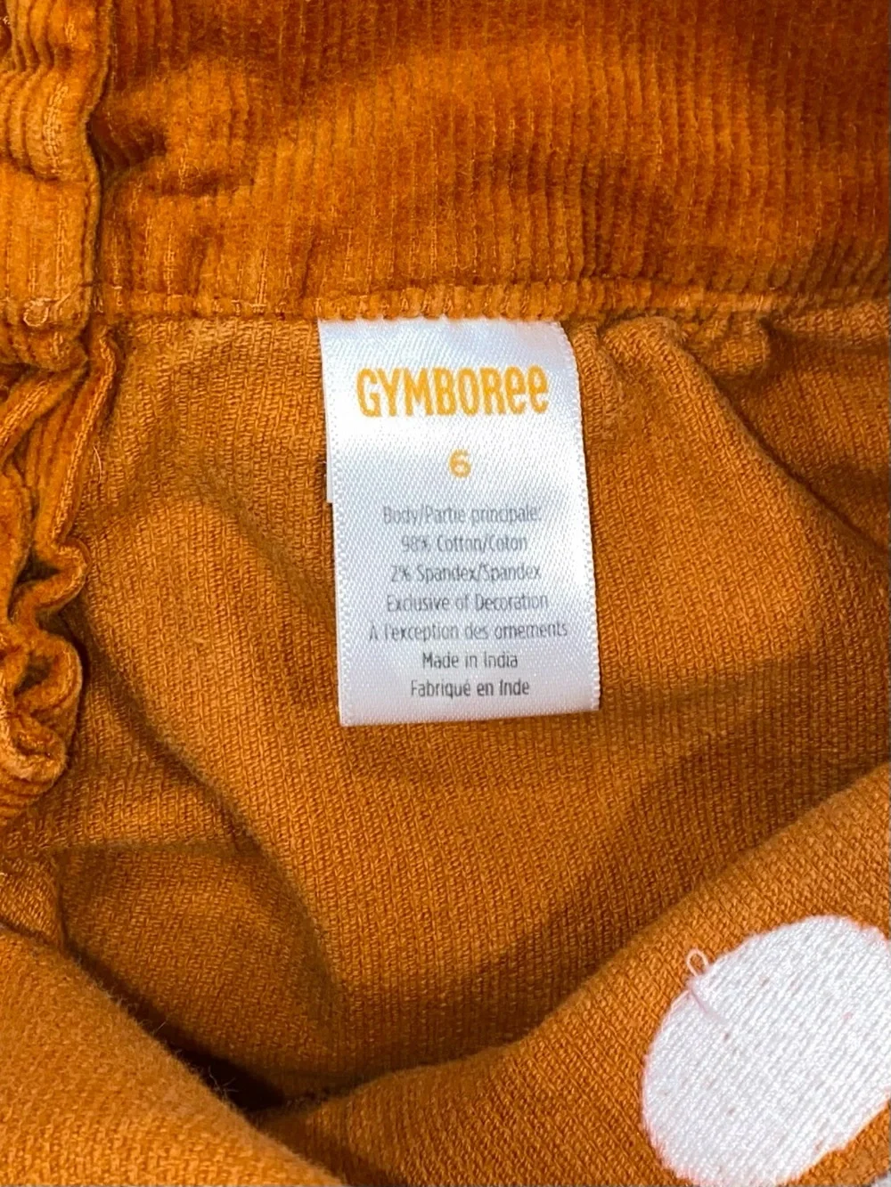 Gymboree Girls ‘Autumn Adventures’ Corduroy Fox Jumper and Tights Size 6
